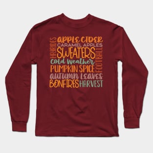 Fall descriptive words Long Sleeve T-Shirt